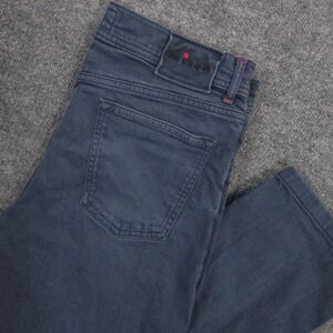 Kiton Jeans Mens 35 (34X27 Actual) Blue Slim Fit Stretch Trousers Made In Italy